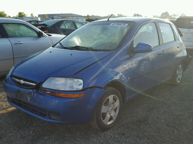 KL1TD66628B035615 - 2008 CHEVROLET AVEO BASE Niebieski zdjęcie 2