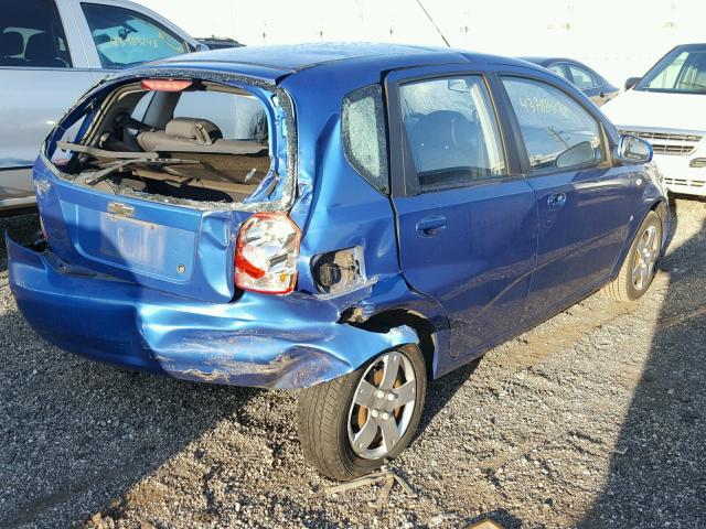 KL1TD66628B035615 - 2008 CHEVROLET AVEO BASE Niebieski zdjęcie 4