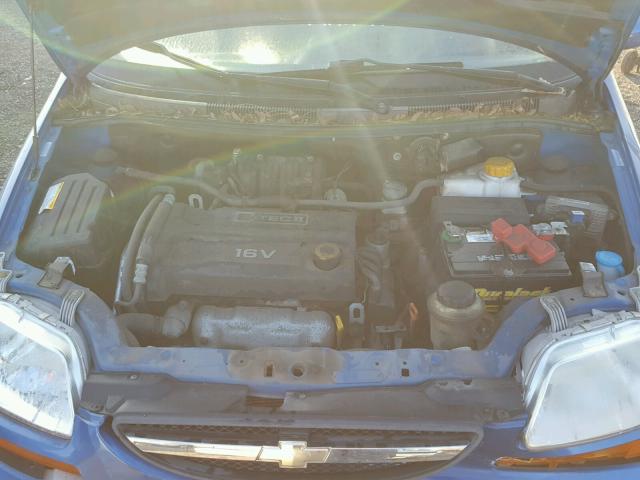 KL1TD66628B035615 - 2008 CHEVROLET AVEO BASE Niebieski zdjęcie 7