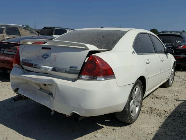 2G1WC583X81210837 - 2008 CHEVROLET IMPALA LT WHITE photo 4