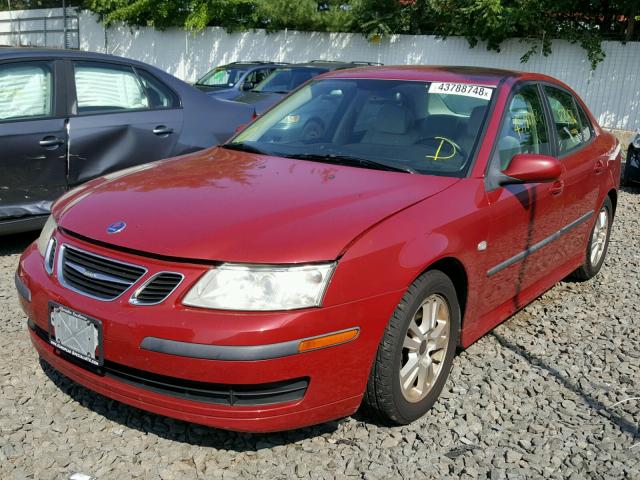 YS3FD49Y061100643 - 2006 SAAB 9-3 BASE RED photo 2