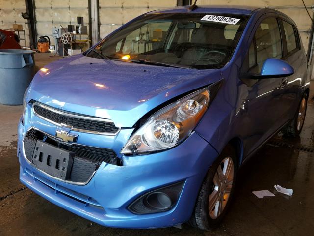 KL8CD6S90DC583635 - 2013 CHEVROLET SPARK 1LT BLUE photo 2