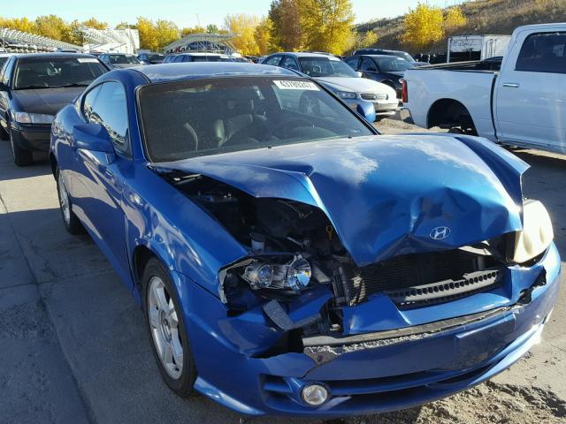 KMHHM65D74U133595 - 2004 HYUNDAI TIBURON BLUE photo 1