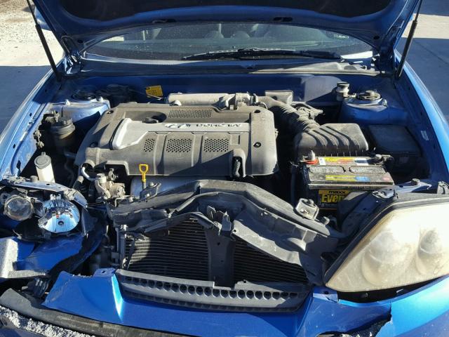 KMHHM65D74U133595 - 2004 HYUNDAI TIBURON BLUE photo 7