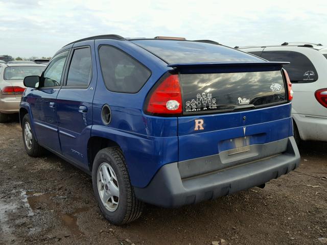 3G7DA03E03S526209 - 2003 PONTIAC AZTEK BLUE photo 3