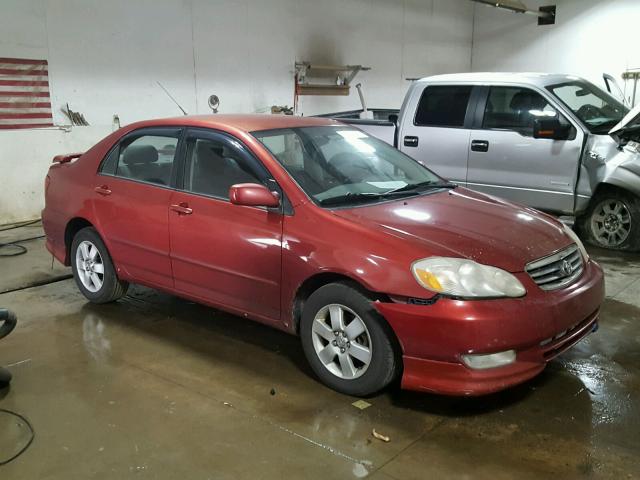 1NXBR32E54Z230958 - 2004 TOYOTA COROLLA S RED photo 1