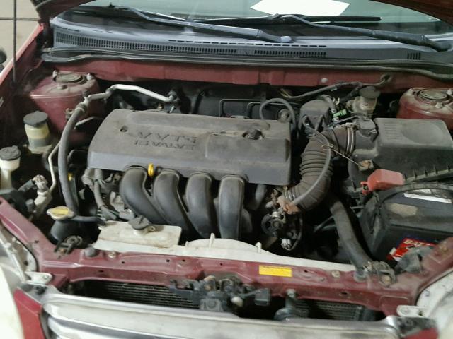 1NXBR32E54Z230958 - 2004 TOYOTA COROLLA S RED photo 7