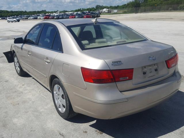 5NPET4AC0AH609218 - 2010 HYUNDAI SONATA BEIGE photo 3