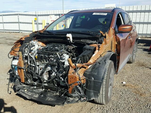 5N1AZ2MH1HN135343 - 2017 NISSAN MURANO S ORANGE photo 2