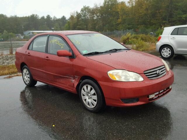 JTDBR38E030036887 - 2003 TOYOTA COROLLA RED photo 1