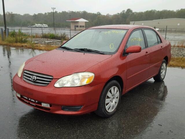 JTDBR38E030036887 - 2003 TOYOTA COROLLA RED photo 2