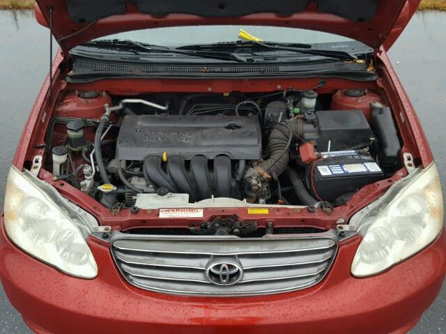 JTDBR38E030036887 - 2003 TOYOTA COROLLA RED photo 7