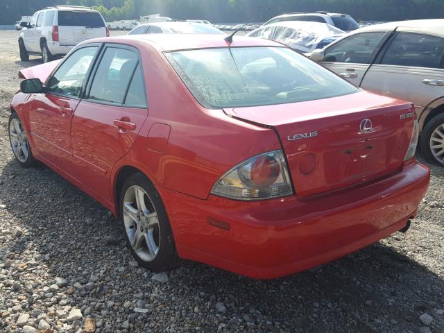 JTHBD192440089857 - 2004 LEXUS IS 300 RED photo 3