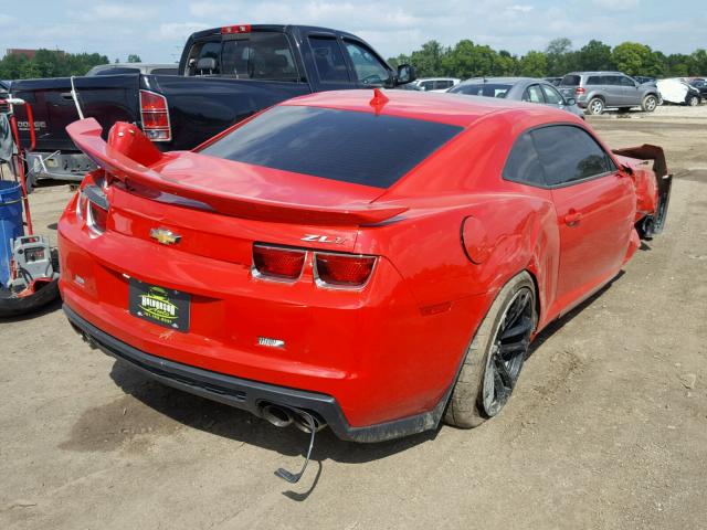 2G1FZ1EP0D9805514 - 2013 CHEVROLET CAMARO ZL1 RED photo 4