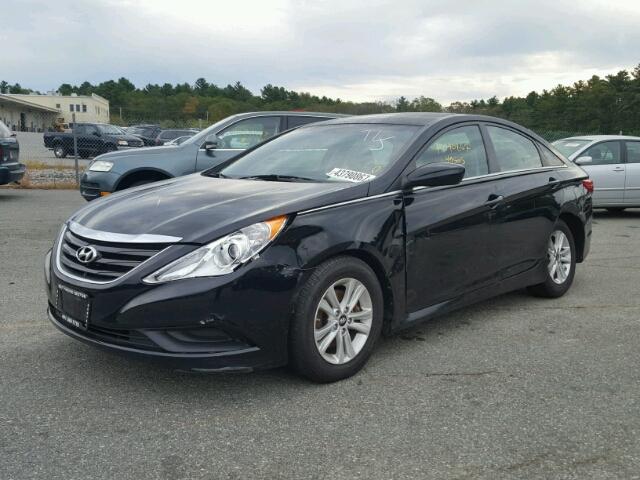 5NPEB4AC2EH878040 - 2014 HYUNDAI SONATA BLACK photo 2