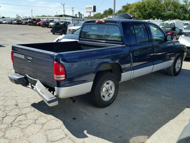 1B7HL48N12S710503 - 2002 DODGE DAKOTA QUA BLUE photo 4