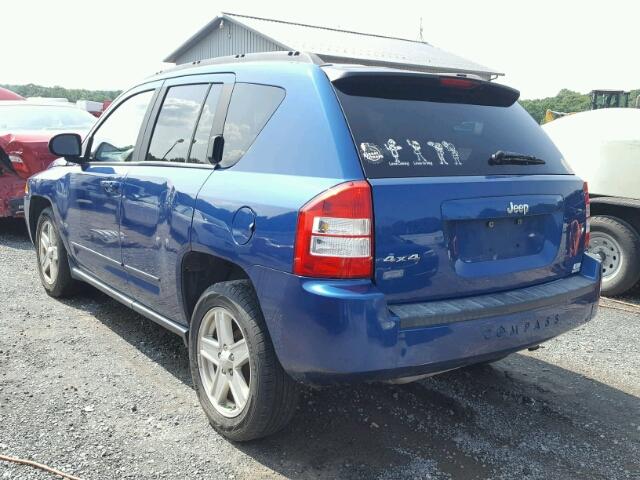 1J4NF4FB6AD593100 - 2010 JEEP COMPASS SP BLUE photo 3