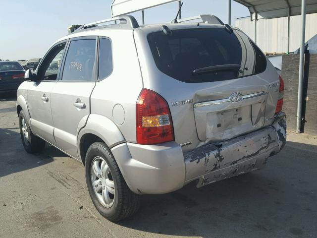 KM8JN72D86U373279 - 2006 HYUNDAI TUCSON GLS SILVER photo 3