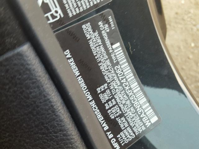 WBA3N9C5XFK247062 - 2015 BMW 428 XI BLACK photo 10