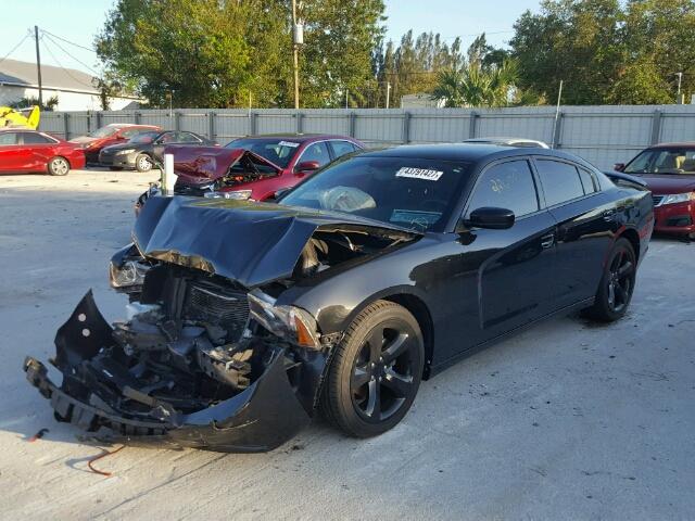 2C3CDXHG2DH695969 - 2013 DODGE CHARGER SX BLACK photo 2