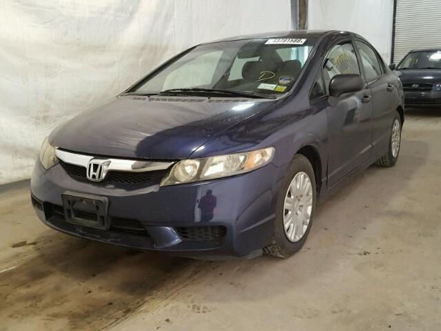 2HGFA16339H501506 - 2009 HONDA CIVIC VP BLUE photo 2