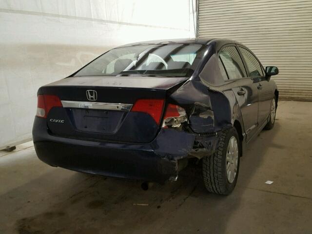 2HGFA16339H501506 - 2009 HONDA CIVIC VP BLUE photo 4