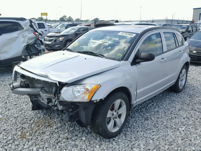 1B3CB3HA3BD262114 - 2011 DODGE CALIBER MA SILVER photo 2