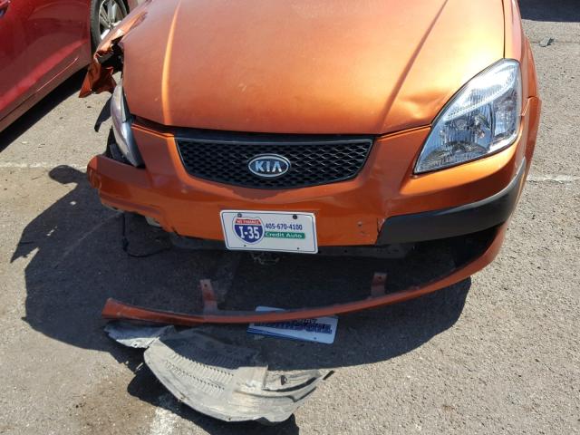 KNADE163286345093 - 2008 KIA RIO 5 SX ORANGE photo 7