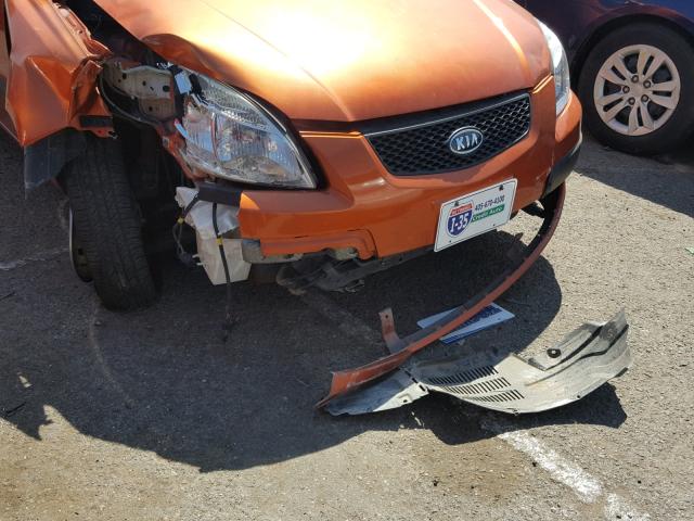 KNADE163286345093 - 2008 KIA RIO 5 SX ORANGE photo 9