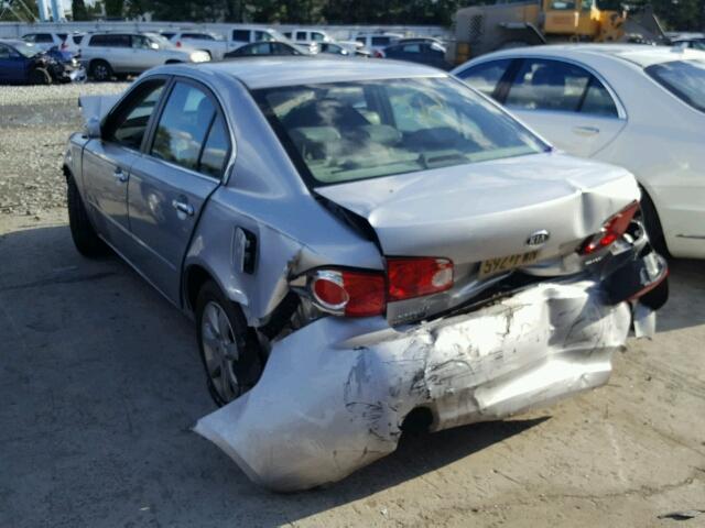 KNAGE124465022078 - 2006 KIA OPTIMA LX SILVER photo 3