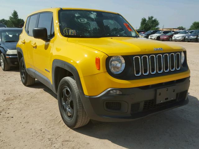 ZACCJBAT8GPD06253 - 2016 JEEP RENEGADE S YELLOW photo 1