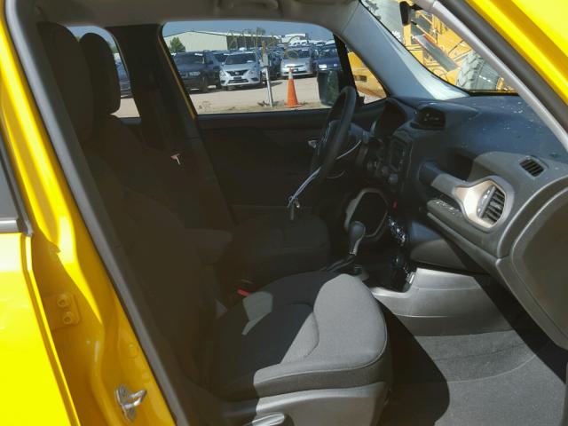 ZACCJBAT8GPD06253 - 2016 JEEP RENEGADE S YELLOW photo 5