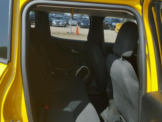 ZACCJBAT8GPD06253 - 2016 JEEP RENEGADE S YELLOW photo 6