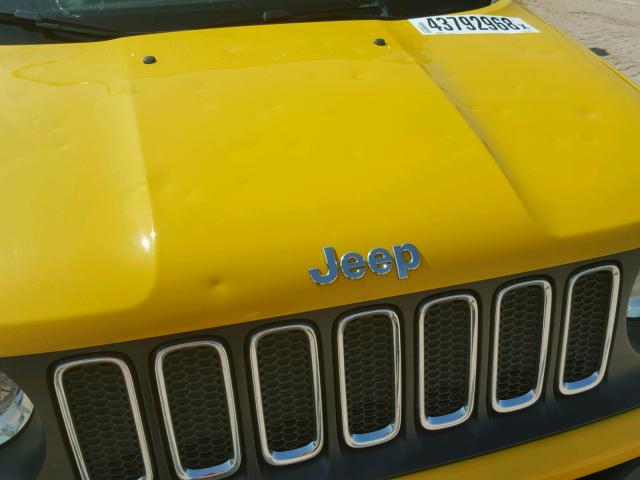 ZACCJBAT8GPD06253 - 2016 JEEP RENEGADE S YELLOW photo 9