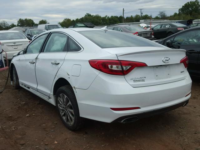 5NPE34AF3HH514365 - 2017 HYUNDAI SONATA SPO WHITE photo 3