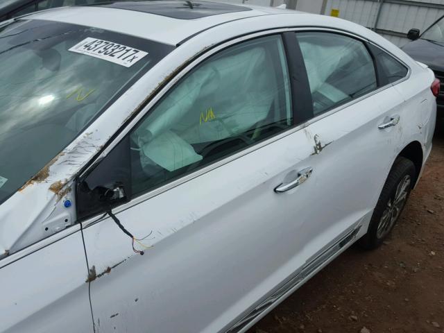 5NPE34AF3HH514365 - 2017 HYUNDAI SONATA SPO WHITE photo 9