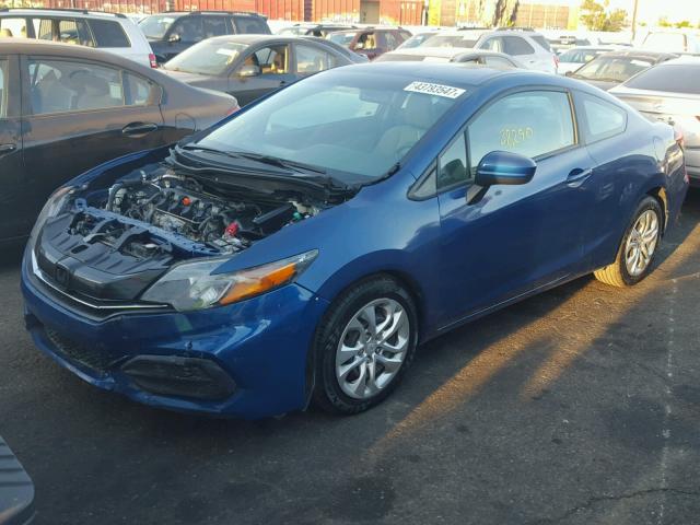 2HGFG3B54FH515508 - 2015 HONDA CIVIC BLUE photo 2