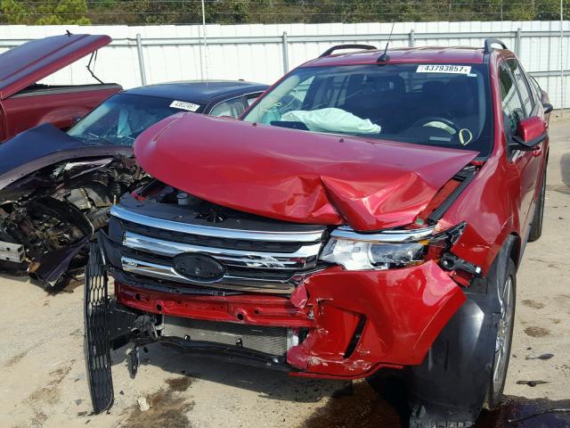 2FMDK3JC4CBA36035 - 2012 FORD EDGE SEL RED photo 9