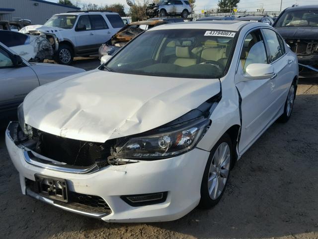 1HGCR3F86DA001169 - 2013 HONDA ACCORD EXL WHITE photo 2