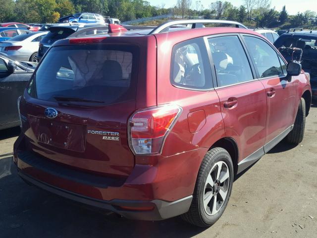 JF2SJABC1HH806012 - 2017 SUBARU FORESTER 2 RED photo 4