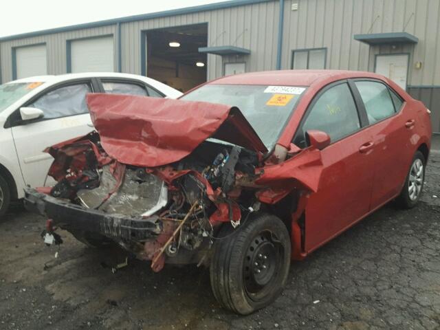 2T1BURHE6EC032840 - 2014 TOYOTA COROLLA L RED photo 2