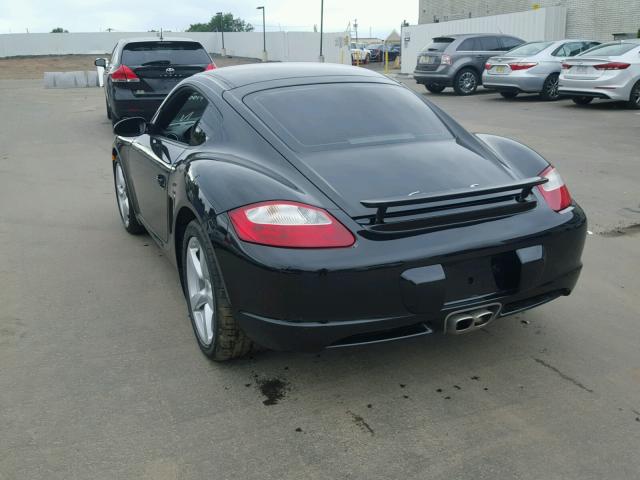 WP0AB29897U782739 - 2007 PORSCHE CAYMAN S BLACK photo 3