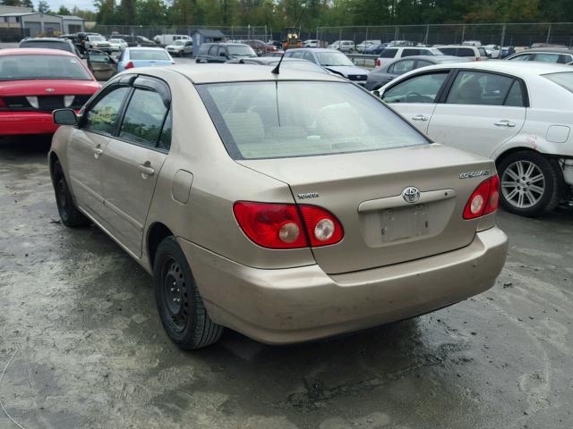 2T1BR32E76C608542 - 2006 TOYOTA COROLLA CE TAN photo 3