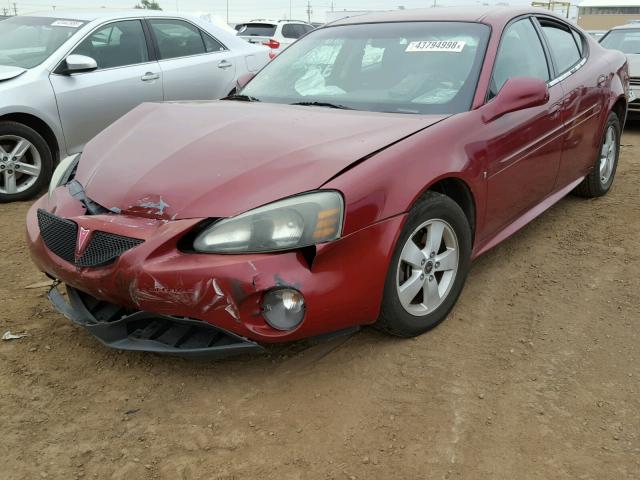 2G2WP552761213932 - 2006 PONTIAC GRAND PRIX Темно-червоний фото 2