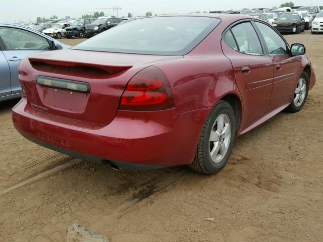 2G2WP552761213932 - 2006 PONTIAC GRAND PRIX Темно-червоний фото 4