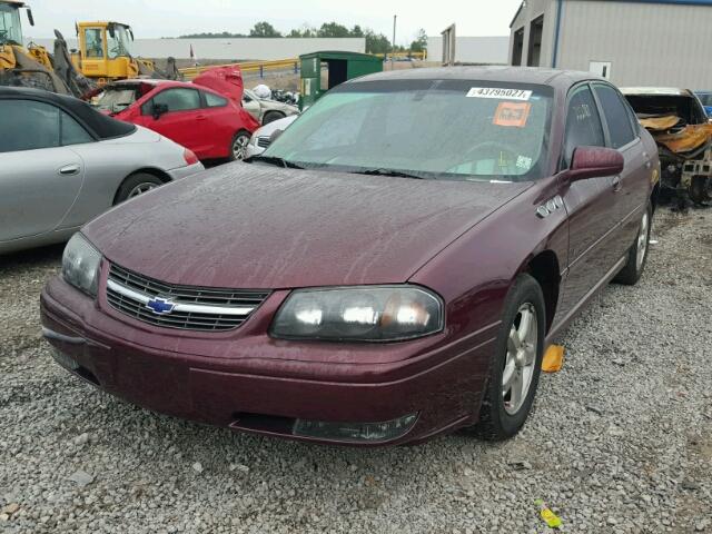 2G1WH52K249418241 - 2004 CHEVROLET IMPALA LS RED photo 2