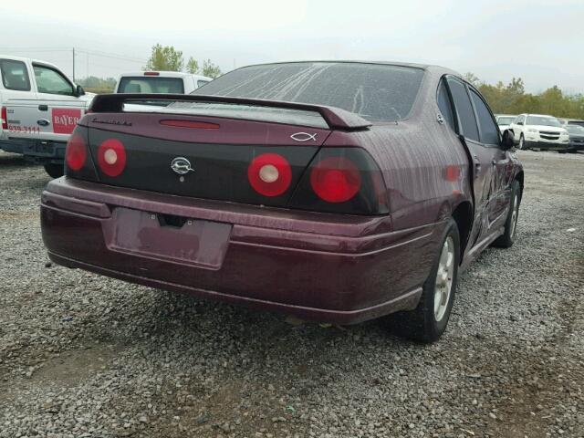 2G1WH52K249418241 - 2004 CHEVROLET IMPALA LS RED photo 4