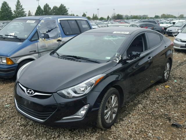 KMHDH4AE4EU106085 - 2014 HYUNDAI ELANTRA SE BLACK photo 2