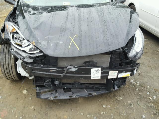 5NPDH4AEXEH543961 - 2014 HYUNDAI ELANTRA SE BLACK photo 7