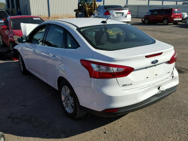 1FAHP3H26CL404774 - 2012 FORD FOCUS SEL WHITE photo 3